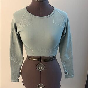 AYBL Light Green Long Sleeve Crop Top